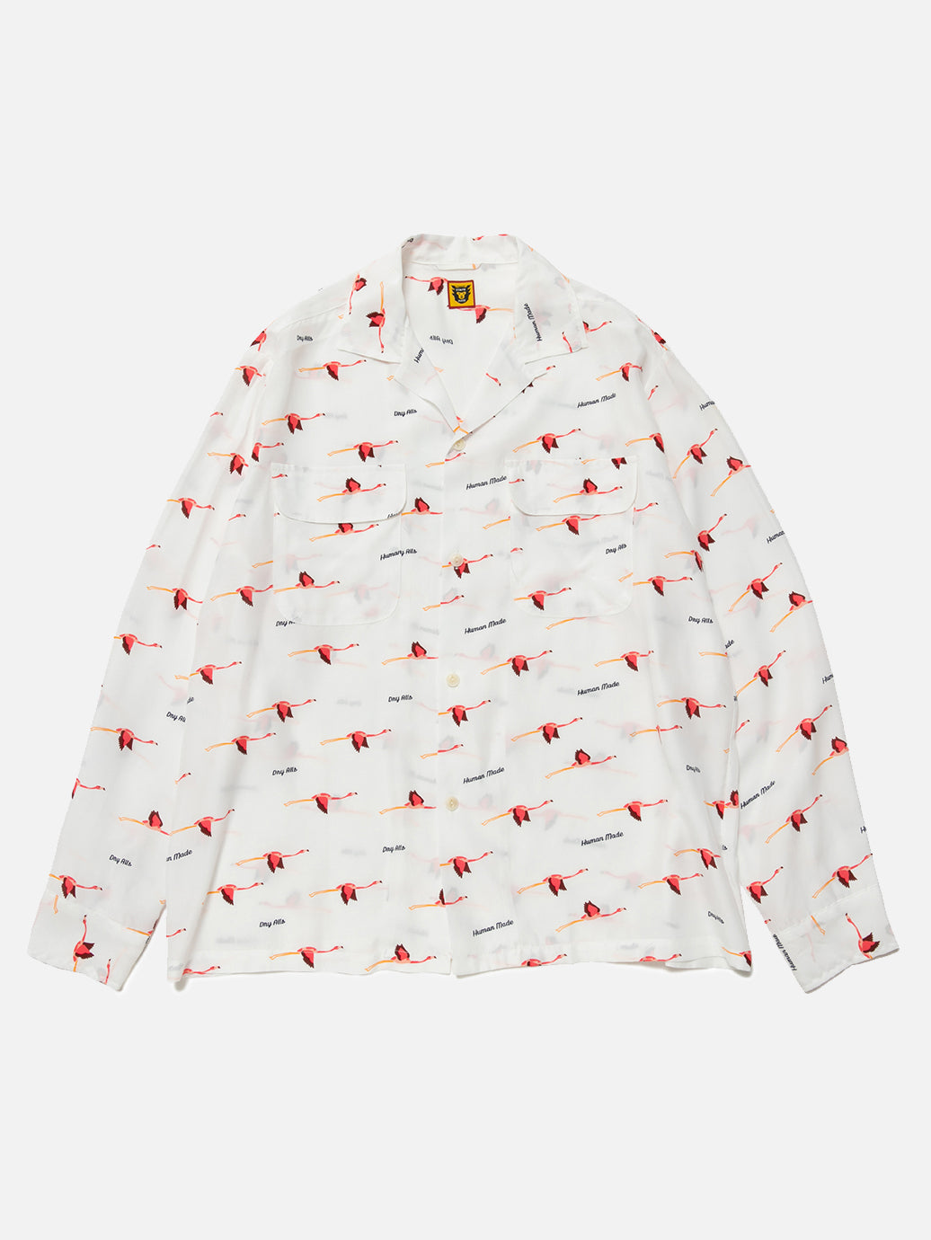 Human Made Flamingo Open Collar L/S Shirt