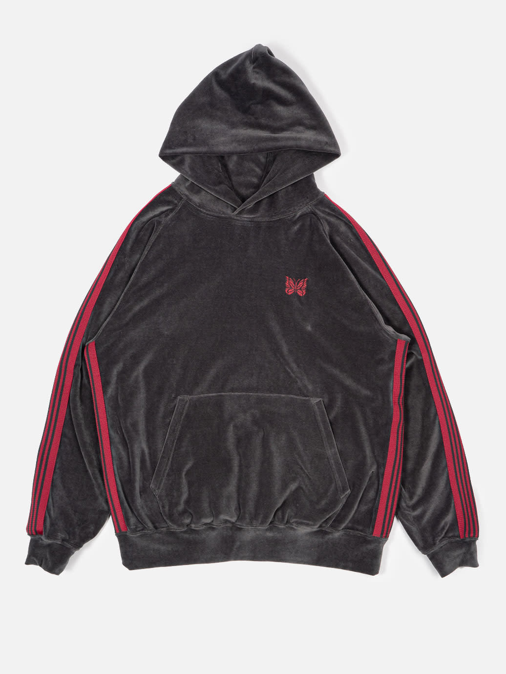 Needles Track Hoody - C/PE Velour Charcoal – OALLERY