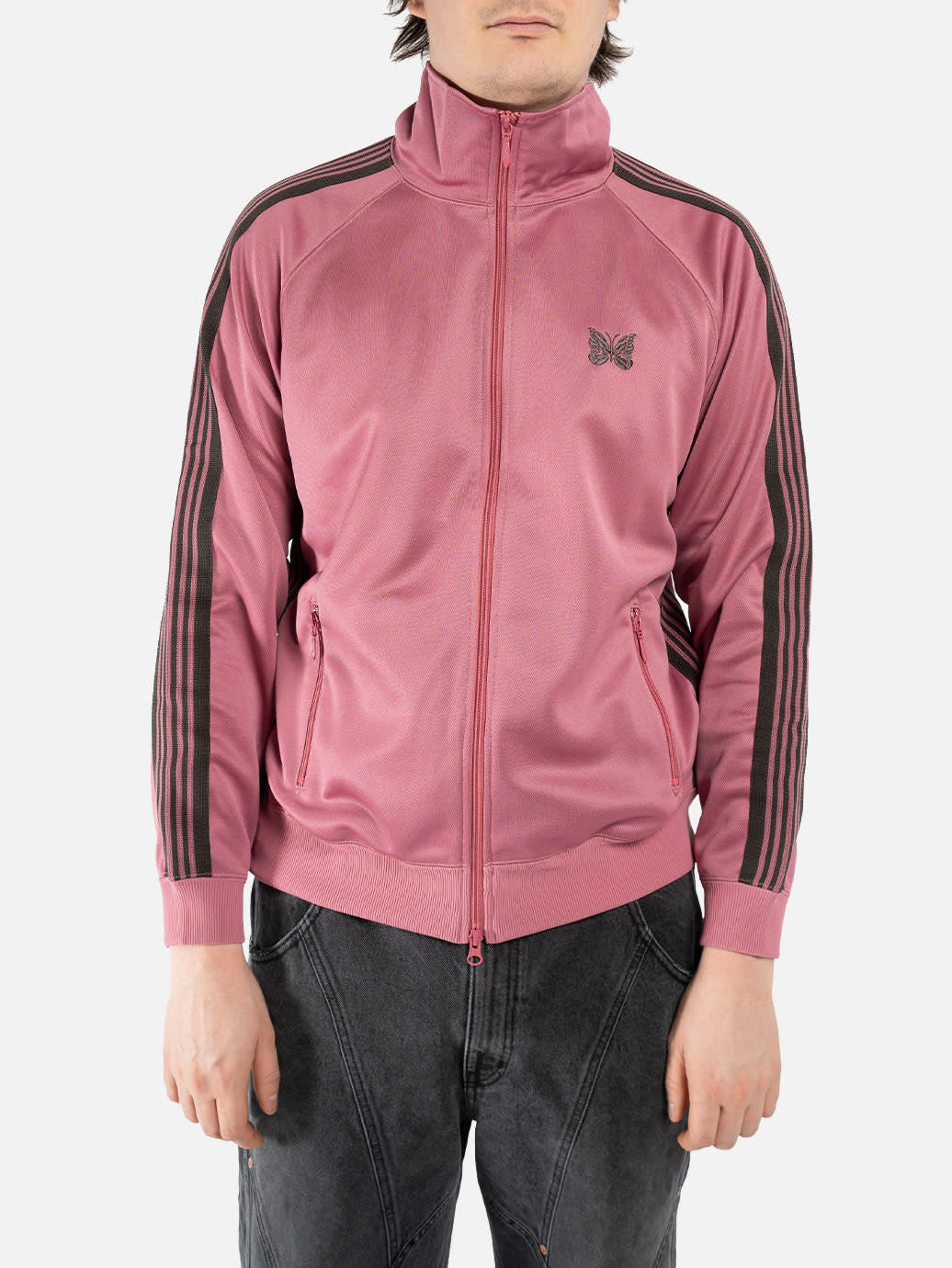 Needles Track Jacket - Poly Smooth Smoke Pink – OALLERY