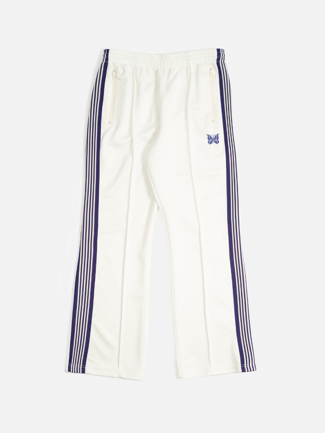 Needles Boot-Cut Track Pant - Poly Smooth Ice White
