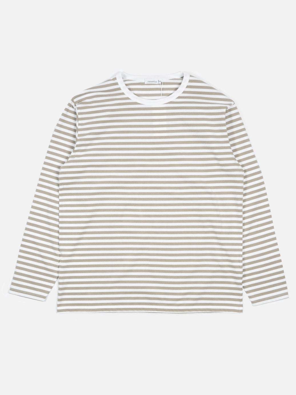 Nanamica COOLMAX St. Jersey L/S Tee Taupe x White – OALLERY