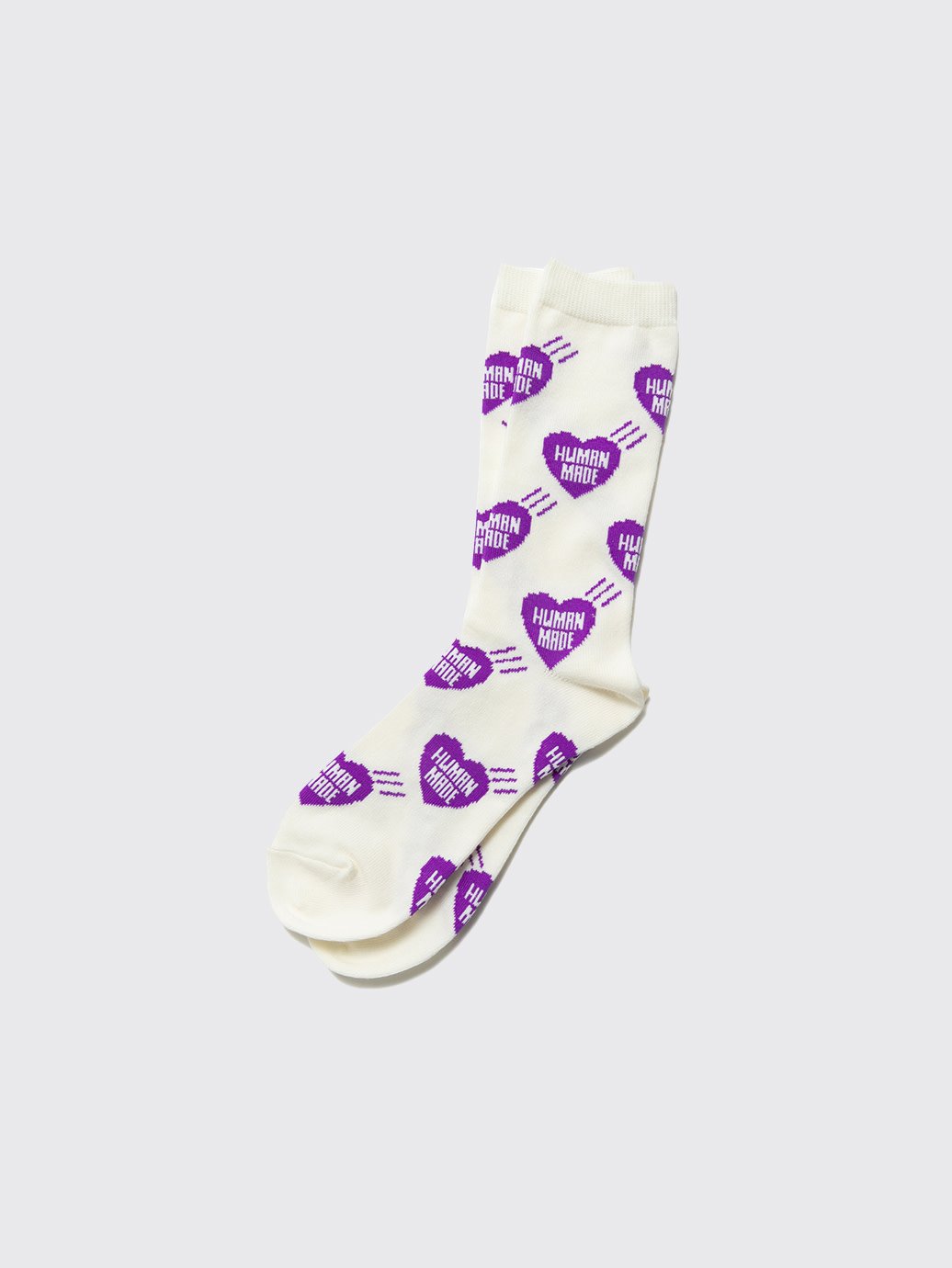 Human Made Heart Pattern Socks FW22 Purple