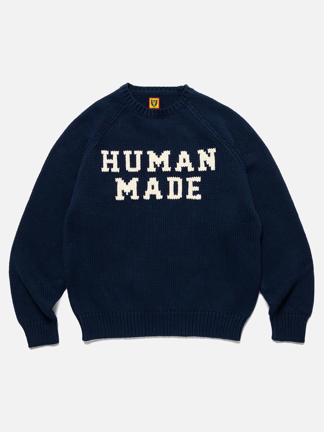 Human Made Bear Raglan Knit Sweater SS23 Navy