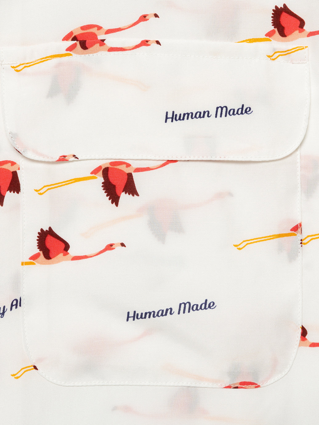 Human Made Flamingo Open Collar L/S Shirt