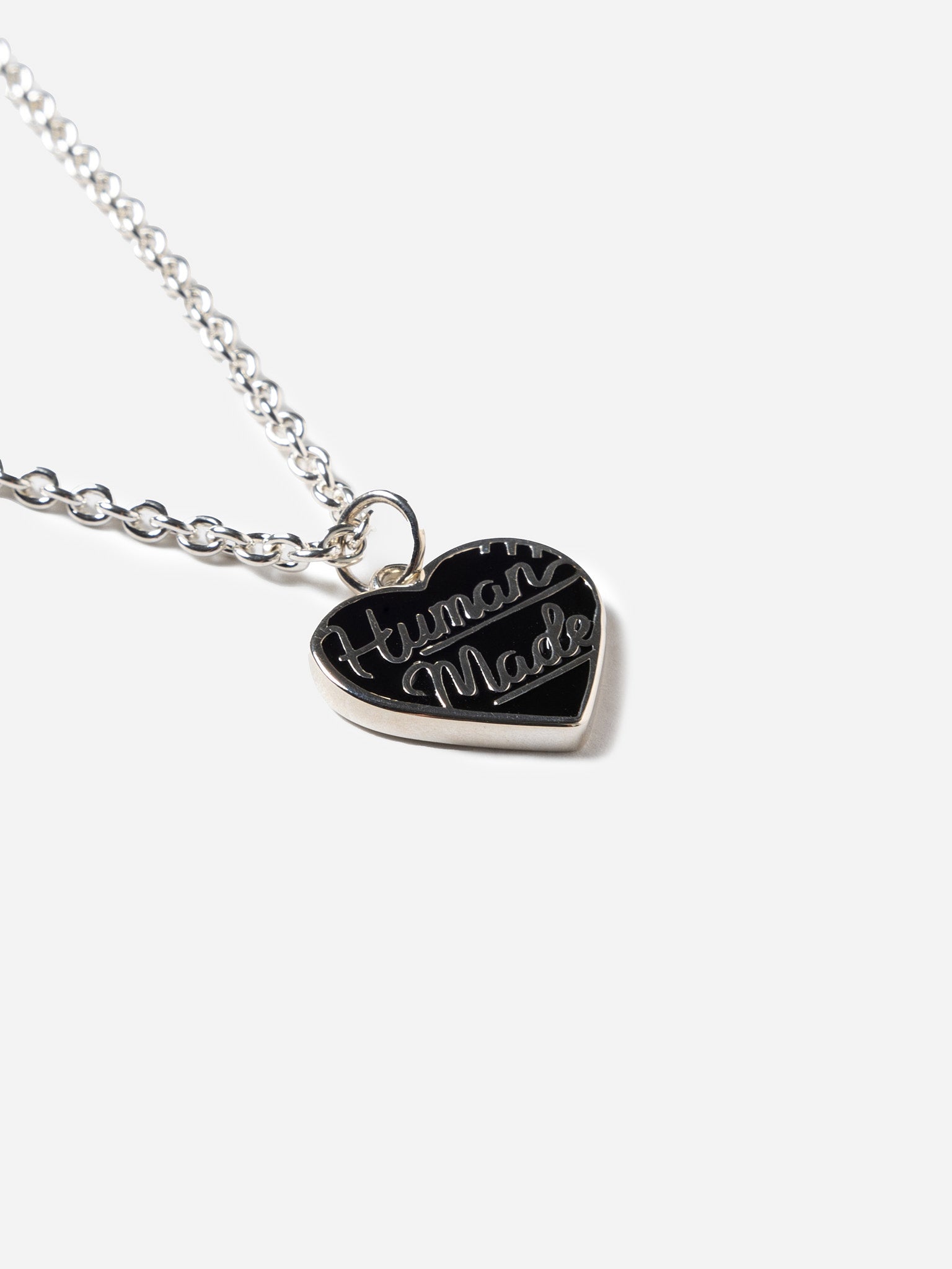 Human Made Heart Silver Necklace – OALLERY