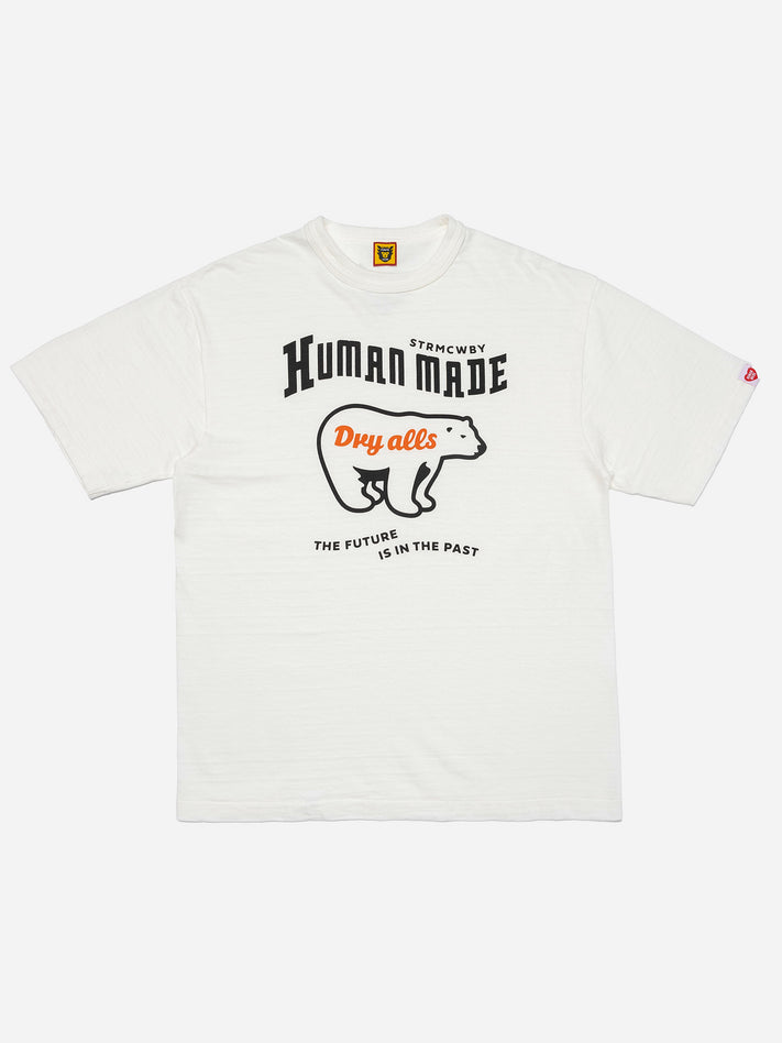 HUMAN MADE 22SS Spring And Summer New Alphabet Polar Bear Print Slub Cotton  Short Sleeved Men And Women Loose T-shirt