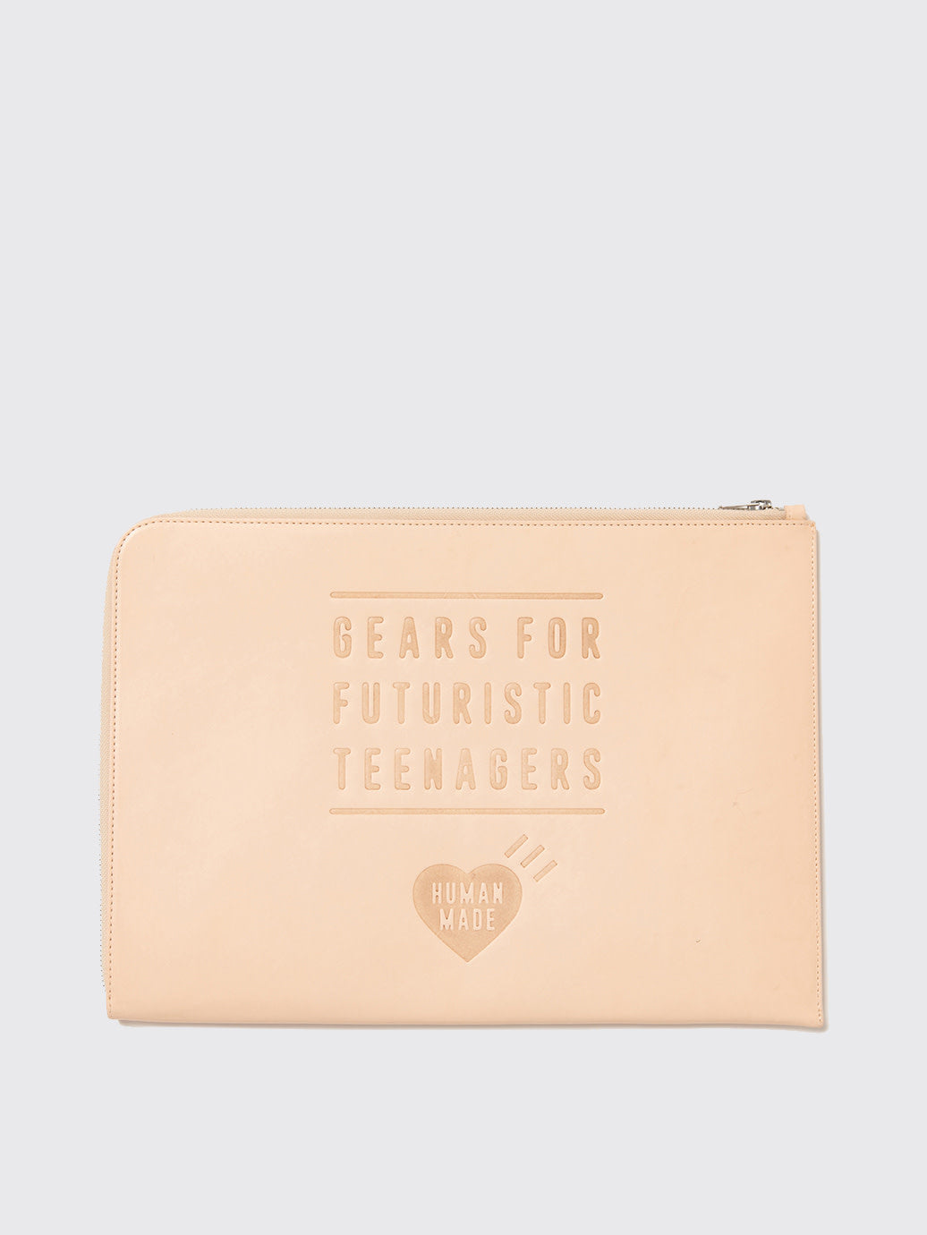 Human Made Leather Clutch Bag FW22 Beige