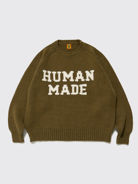 Human Made Rabbit Raglan Knit Sweater FW22 Green – OALLERY