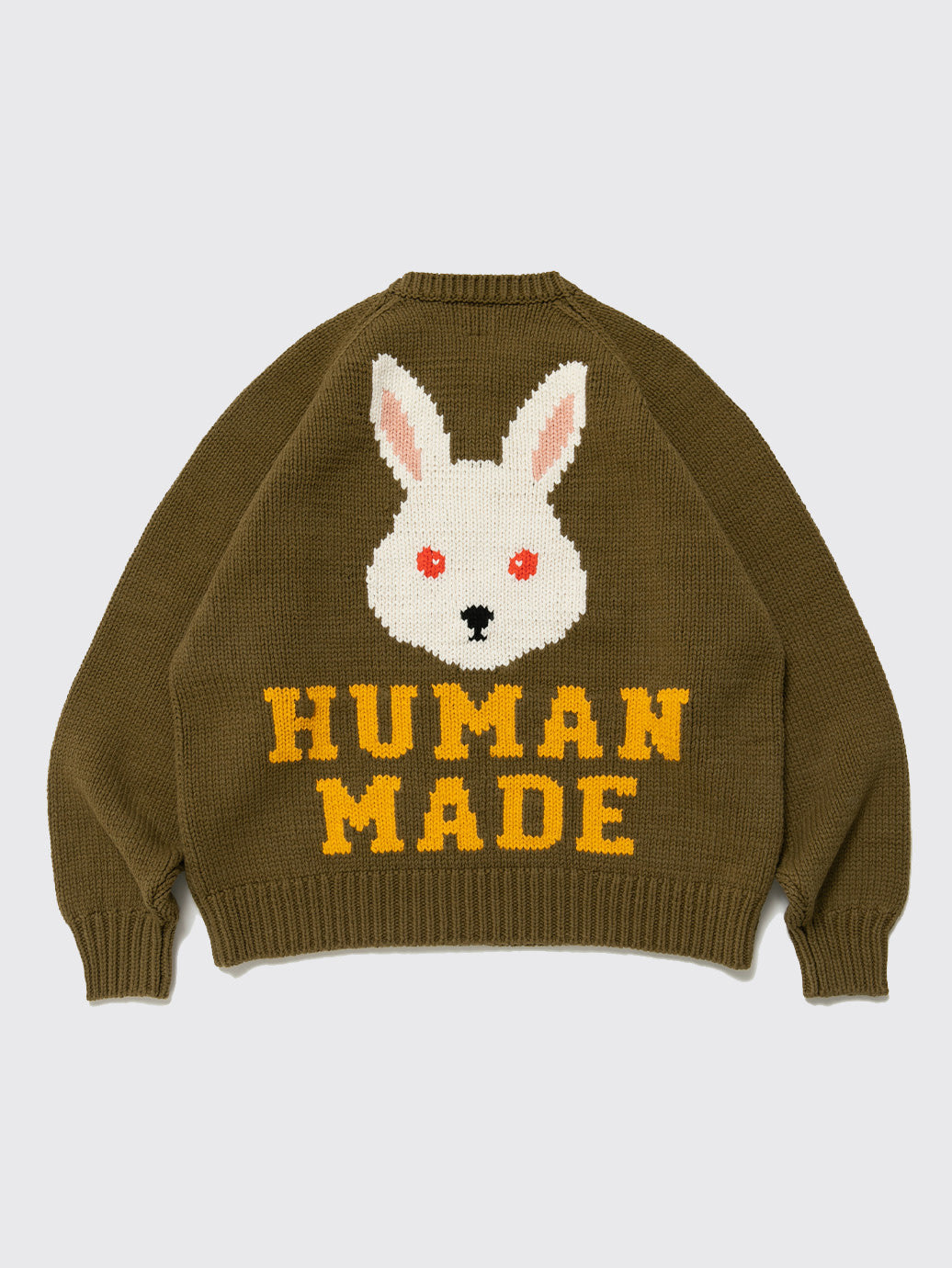 低価格 ニット/セーター HUMAN MADE - human made RABBIT RAGLAN KNIT SWEATER ニット/セーター