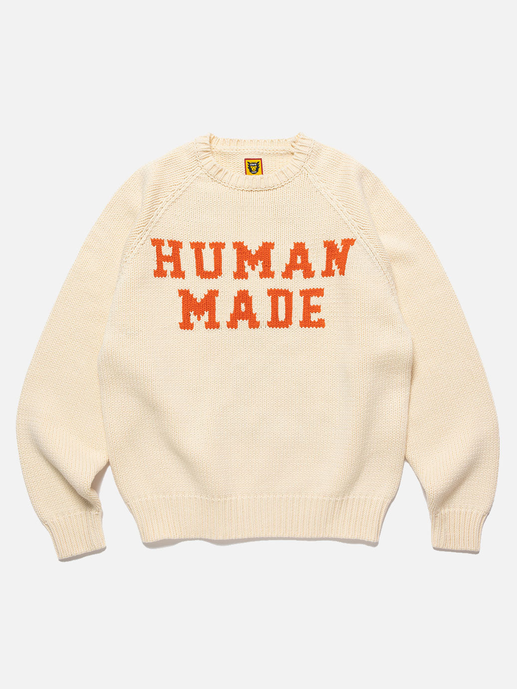 Human Made Bear Raglan Knit Sweater SS23 White