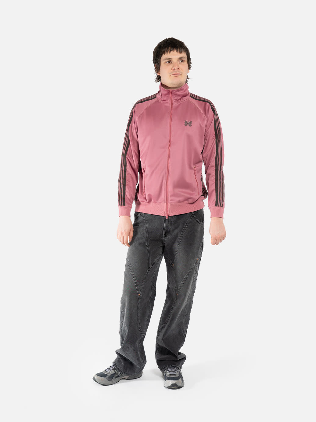 Needles Track Jacket - Poly Smooth Smoke Pink – OALLERY