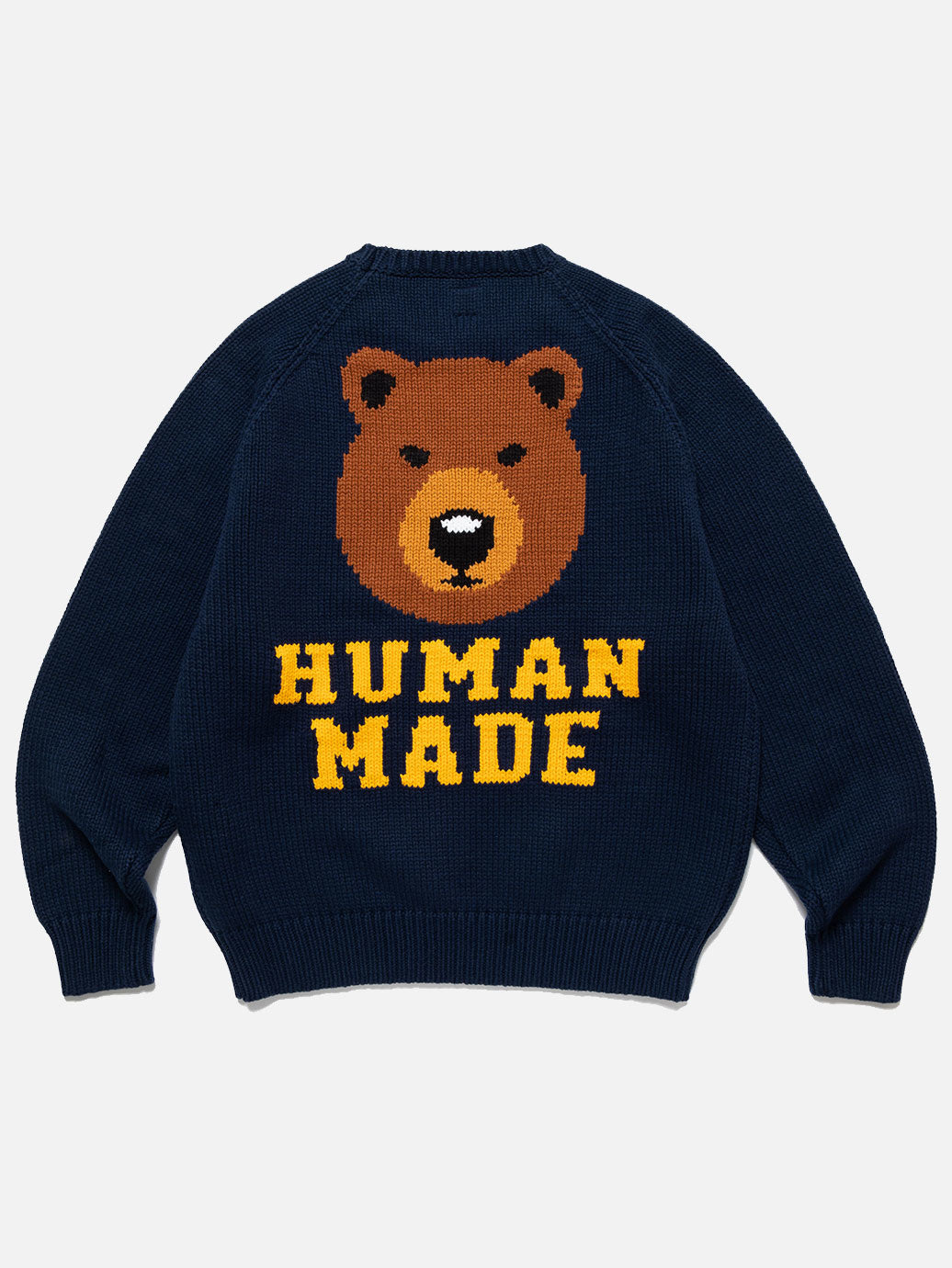 Human Made Bear Raglan Knit Sweater SS23 Navy – OALLERY