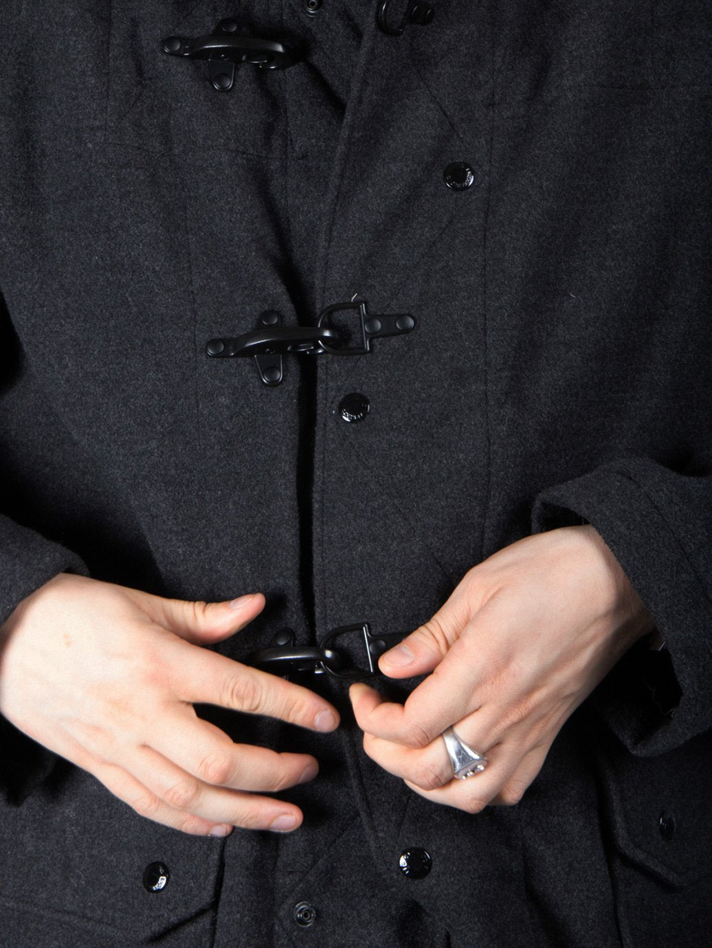 Engineered Garments Short Duffle Jacket Charcoal