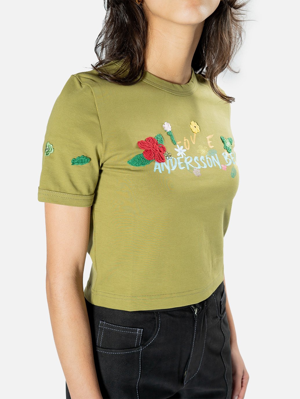 Andersson Bell (Women) Dasha Flower Garden Logo T-Shirt Khaki