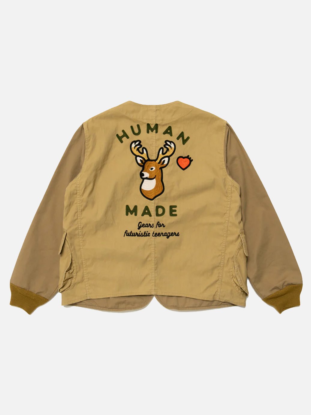 Human Made Collarless Hunting Jacket SS23 Beige – OALLERY