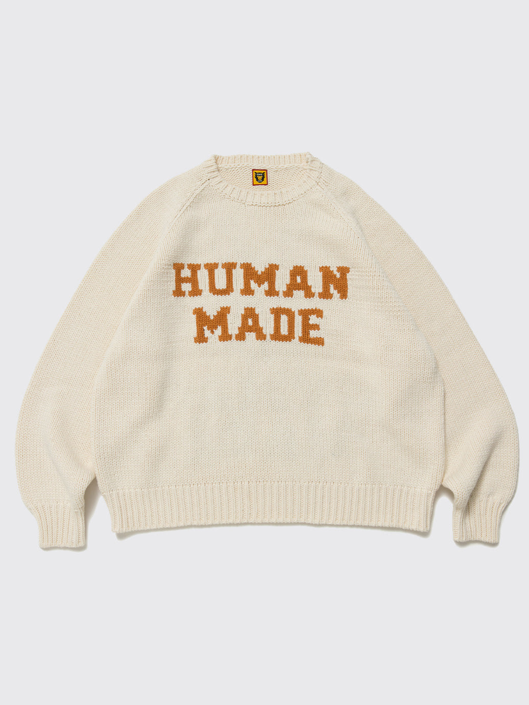 Human Made Rabbit Raglan Knit Sweater FW22 White