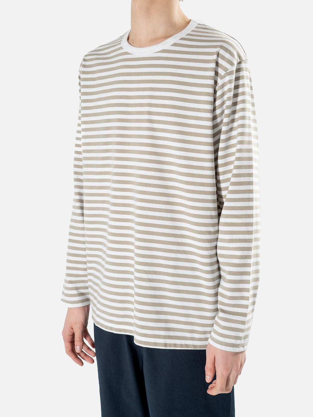 Nanamica COOLMAX St. Jersey L/S Tee Taupe x White – OALLERY