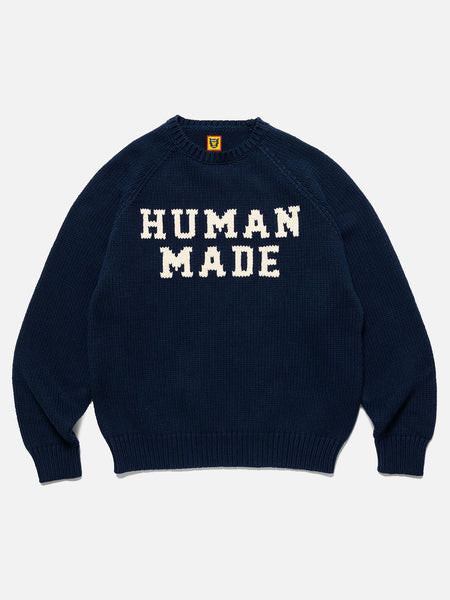 Human Made Bear Raglan Knit Sweater SS23 Navy – OALLERY